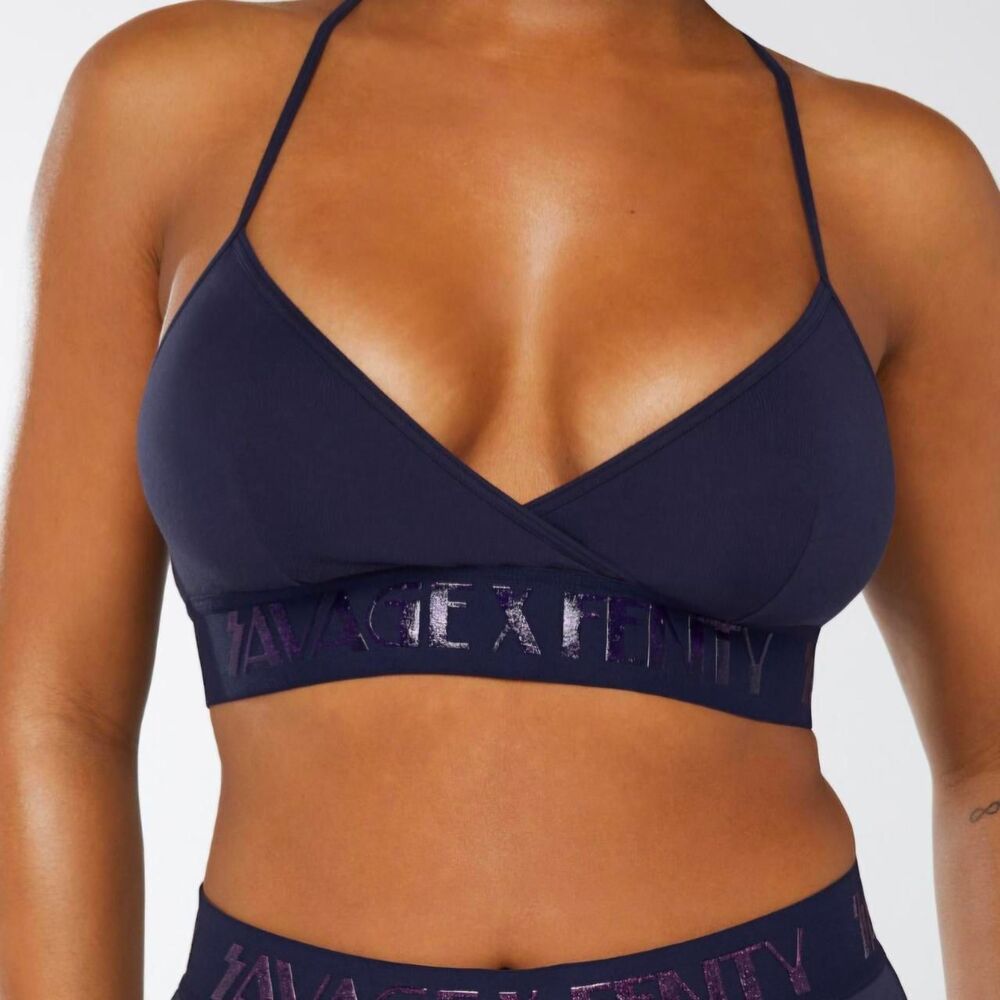 Savage x Fenty Vaporwave Forever Savage. Bralette Navy Plus Size 3X